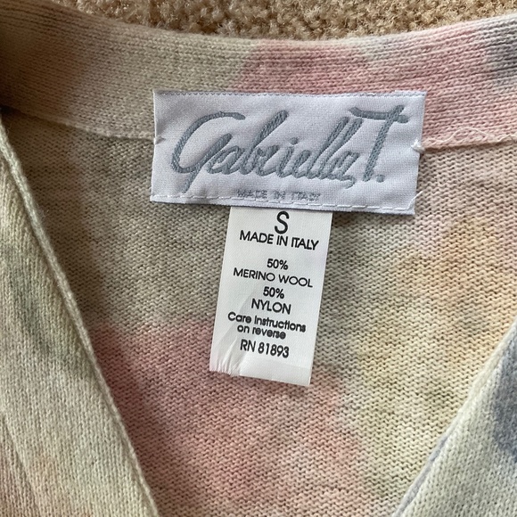 Gabriella T Floral Pastel Cardigan Sweater - Picture 5 of 6